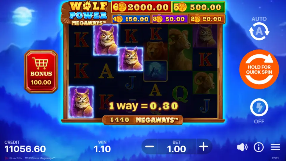 Buy Bonus purchase confirmation screen showing the 100x bet price