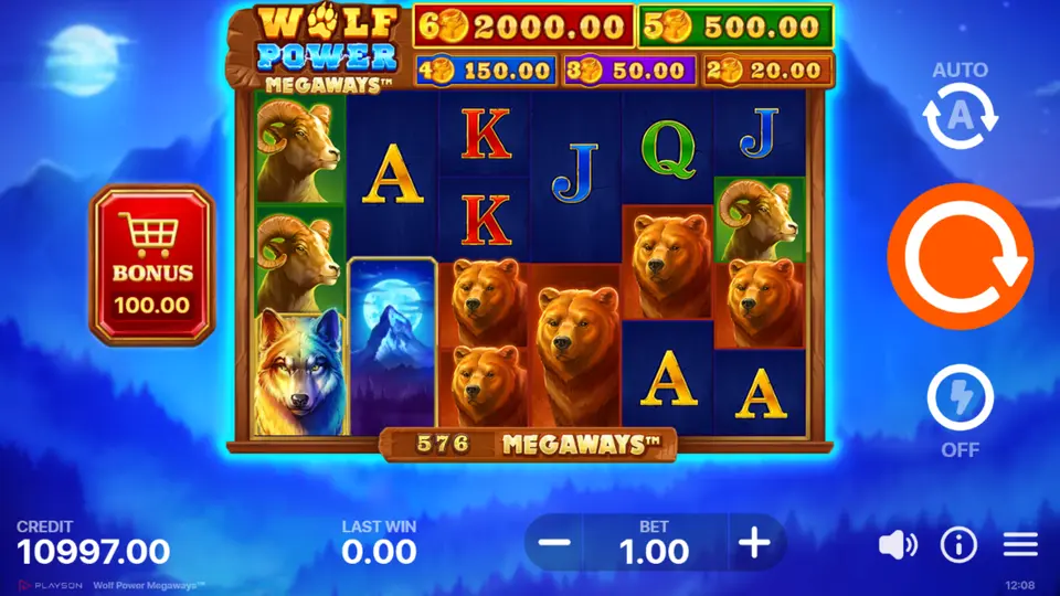 Variable reel height spin showing the Megaways engine calculating ways to win